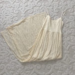 Abercrombie & Fitch Cream Lace Maxi Dress Small NWT